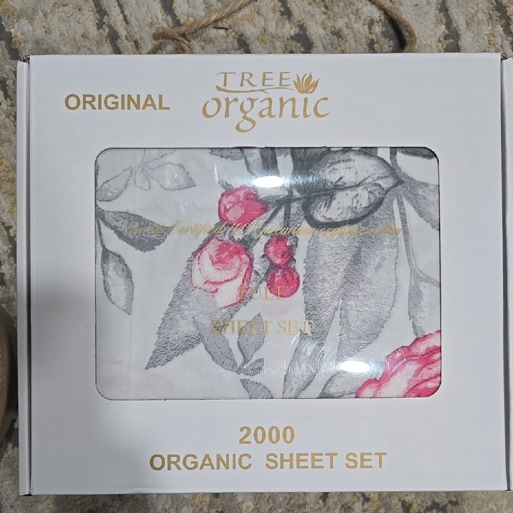 Tree Organic Floral Sheet Set